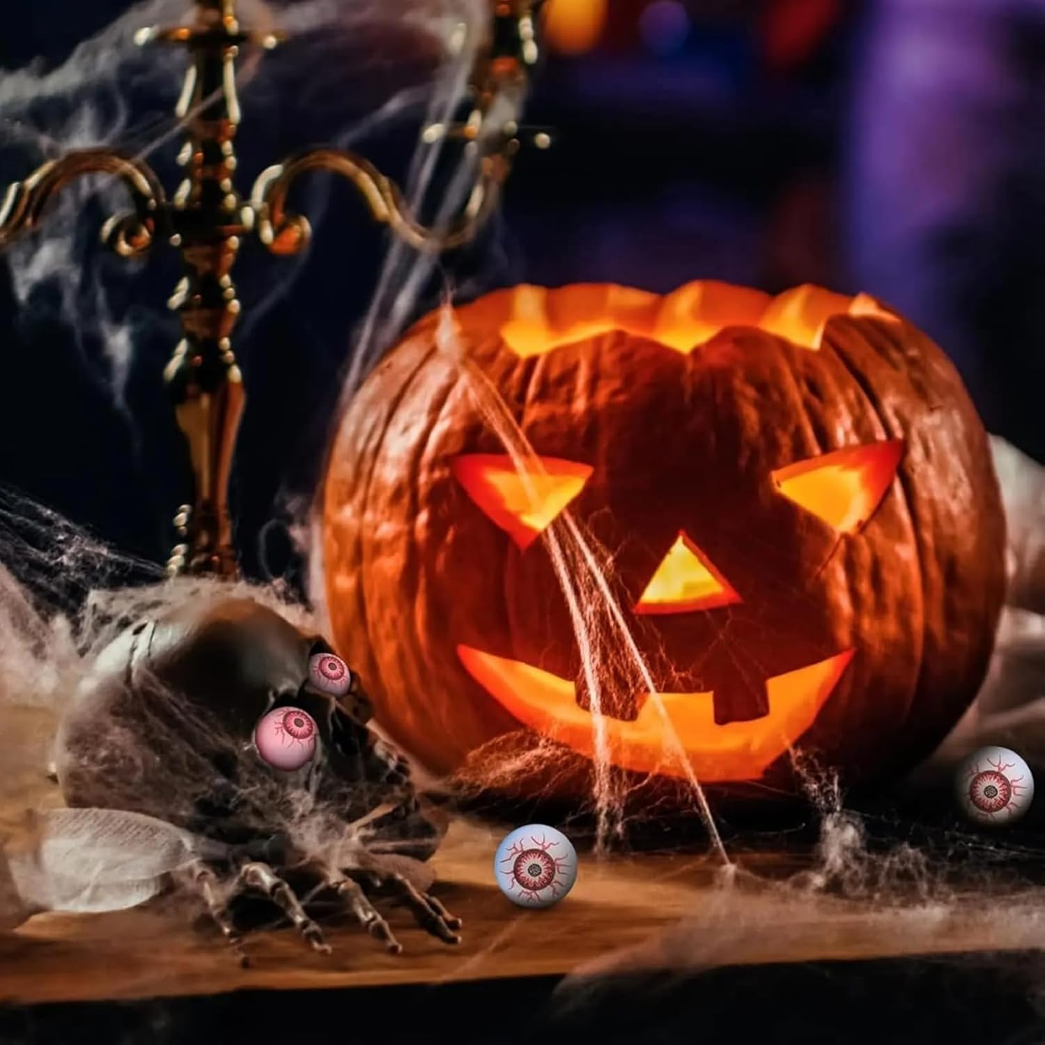 30 Pcs Magic Eye Elastic Ball, Funny Bouncy Ball, Scary Eyeball for Halloween Party Celebrations and Fun Games