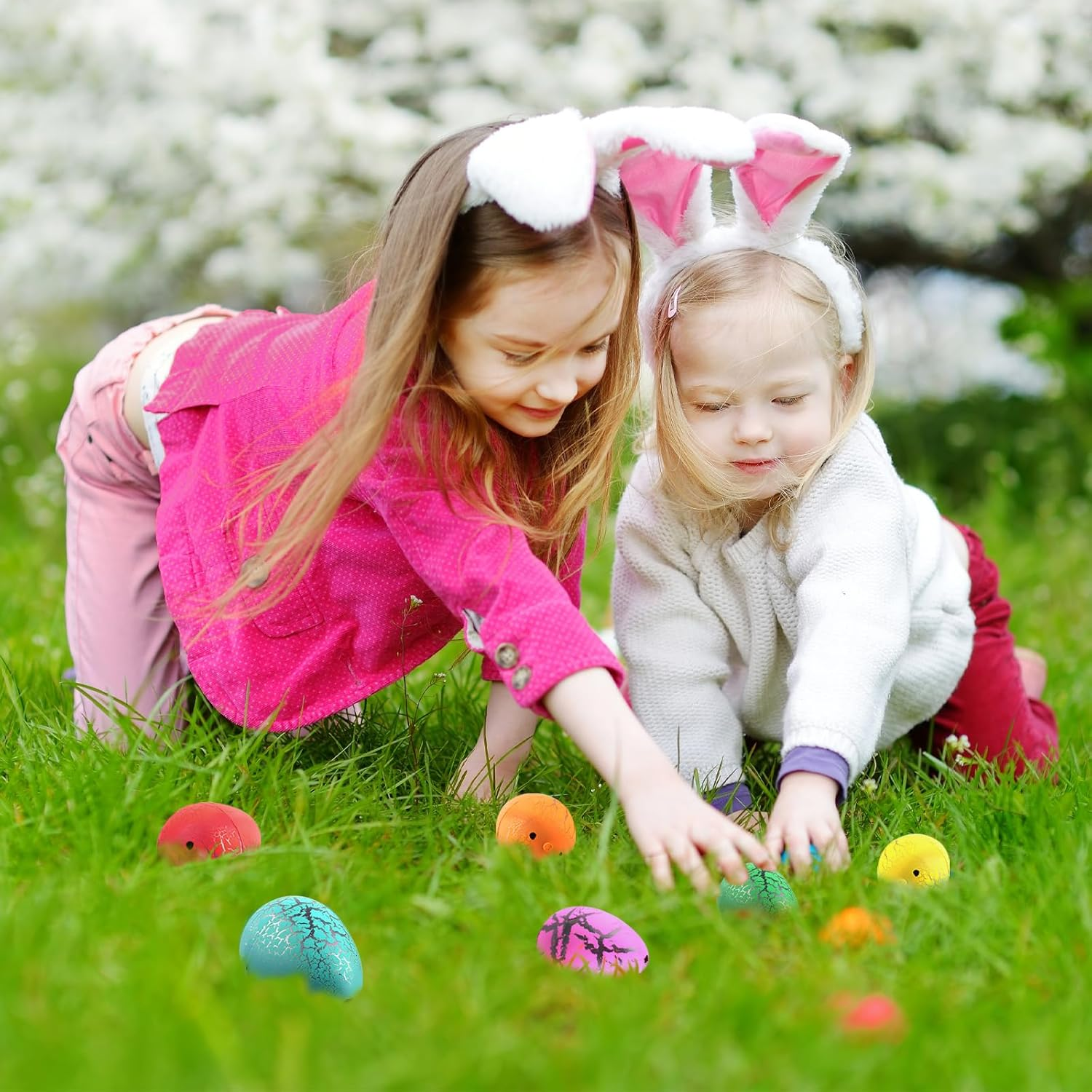 24 Pcs Large Hatching Dinosaur Eggs Toys in Water with Assorted Color for Kids Party Bag Filler, Growing Dino Hatching Eggs for Party Favors Science Easter Basket Stuffers Egg Hunt Gift image number 3