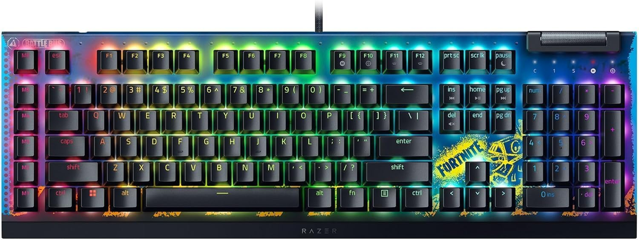 Razer Blackwidow V4 X - Edition Mechanical Gaming Keyboard with RGB (Yellow Switches, 6 Custom Macro Keys, Doubleshot ABS Keycaps) QWERTY Us-Layout |