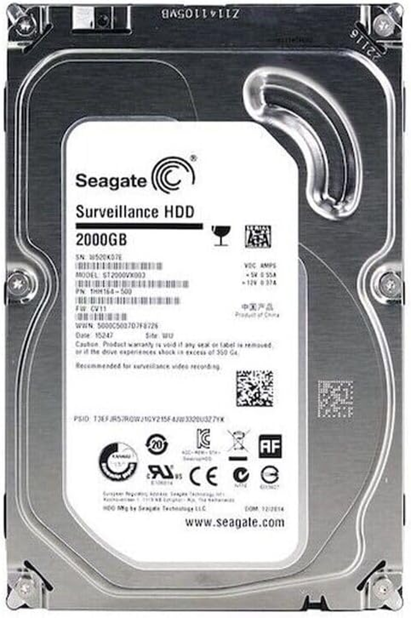 Seagate 3.5" 2TB SATA HDD (ST2000VX003) (Renewed)