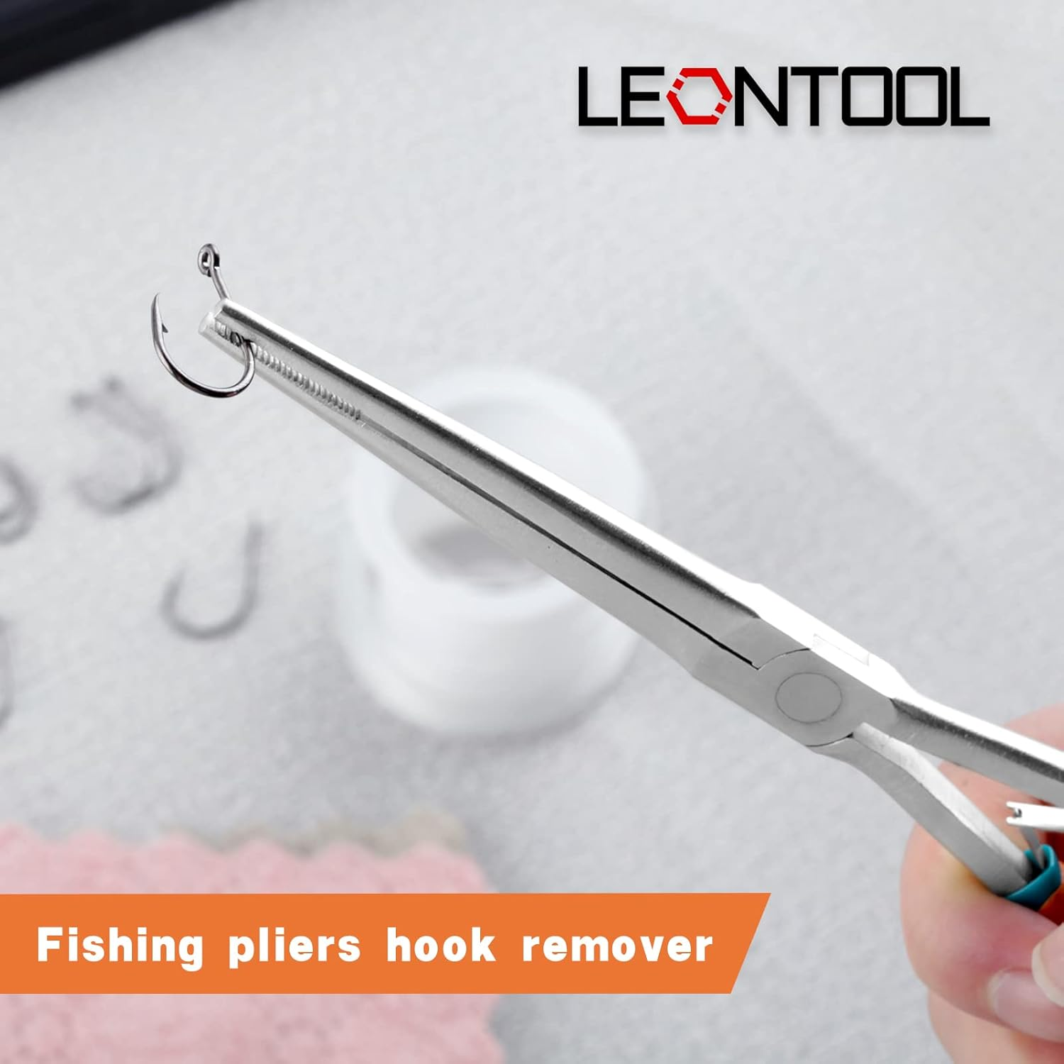 LEONTOOL Extra Long Needle Nose Pliers for Jewelry Making 7 Inches Straight Needle Nose Plier with Serrated Jaw Fishing Hook Remover Tool with Lanyard Long Nose Pliers for Hard-To-Reach Narrow Spaces image number 5