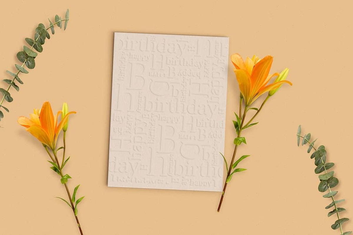 Happy Birthday Plastic Embossing Folders for Card Making Words Background Scrapbooking Plastic Template Photo Album Card Paper Handmade DIY Craft Decoration Template Molds - Happy Birthday image number 2