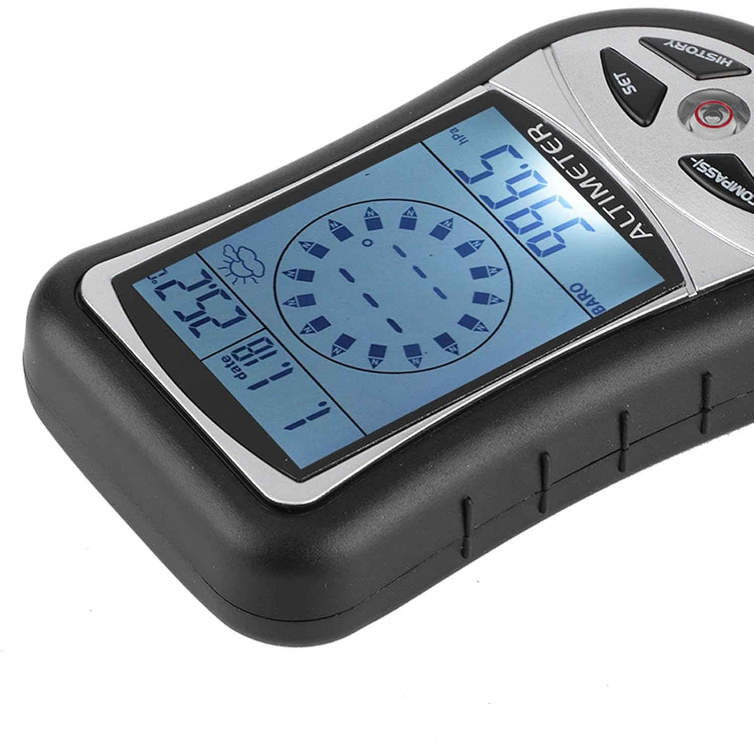 Durable Electronic Weather Altimeter Altitude Compass for Outdoor Enthusiasts in Black ABS Material image number 1