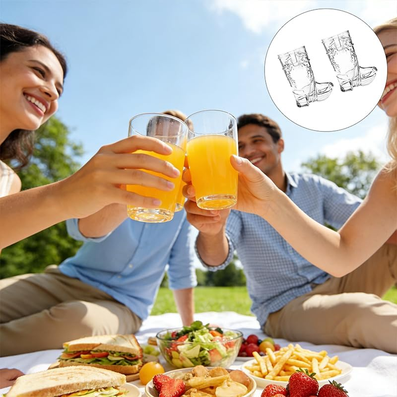 24PCS Mini Cowboy Boot Shot 1-Oz Cups for Themed Birthday Parties, Cowboy Bachelorette Decorations, and Fun Party Favors image number 2