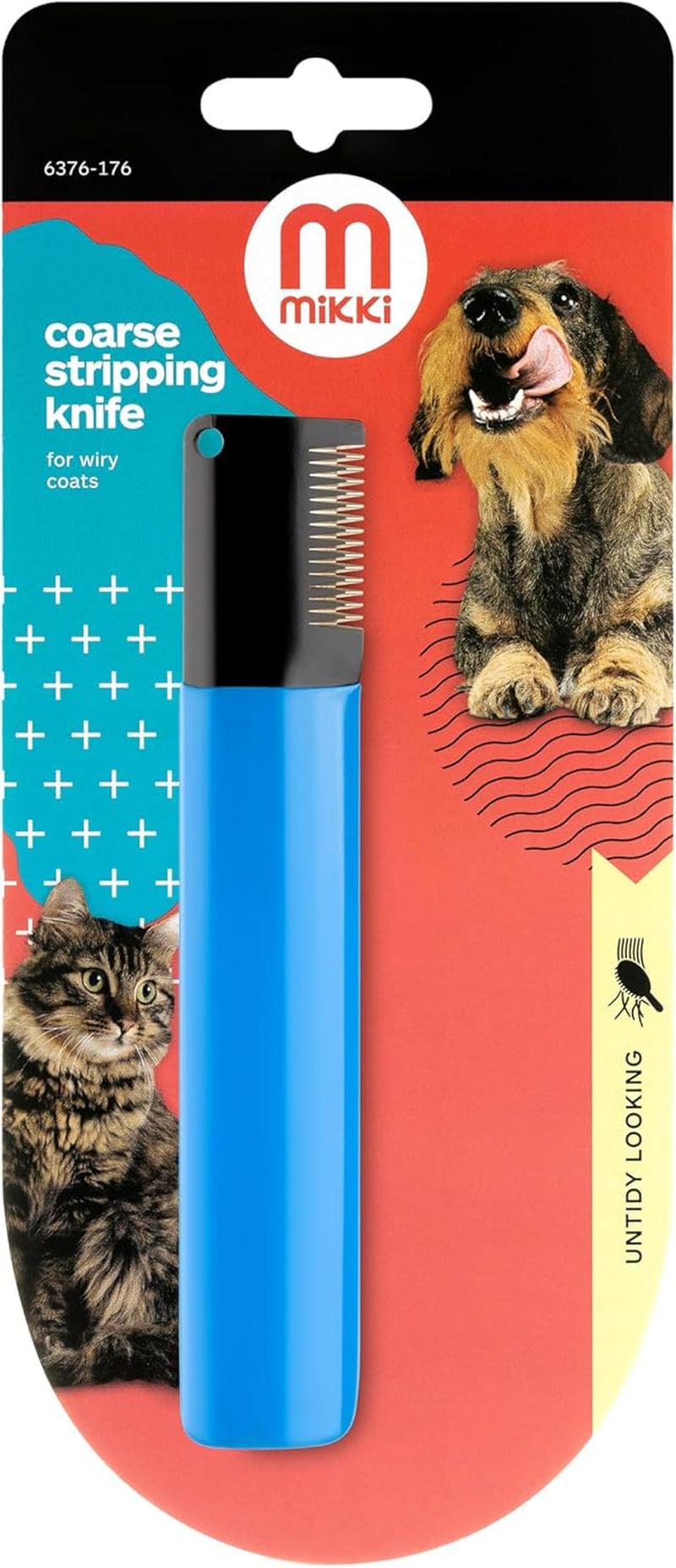 Mikki Dog, Puppy Grooming Stripping Knife - Hand Stripping Blade Tool for Coarse Hair Coats