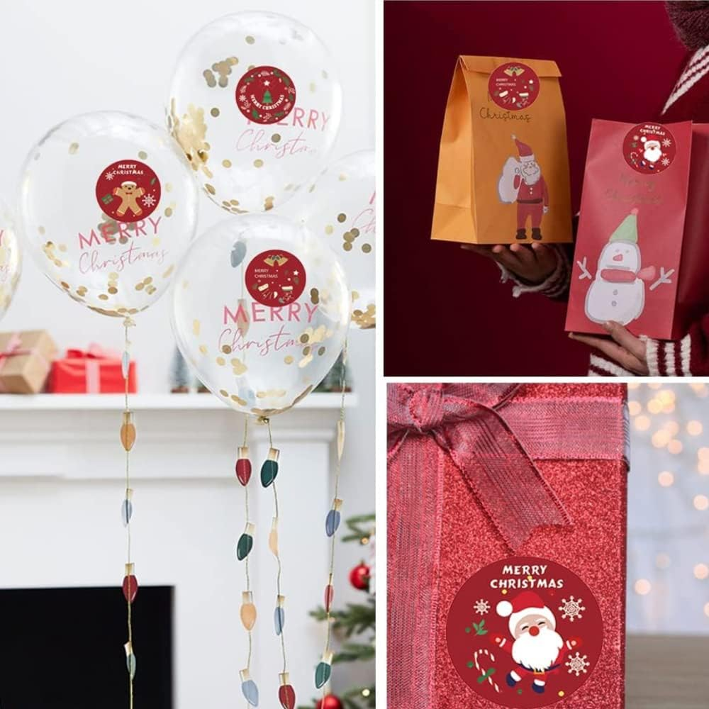 MIYKA 500 Pcs Holiday Stickers Xmas Label Tags for Present Wrapping, Envelopes, Cards, Gift Packing (Style B)