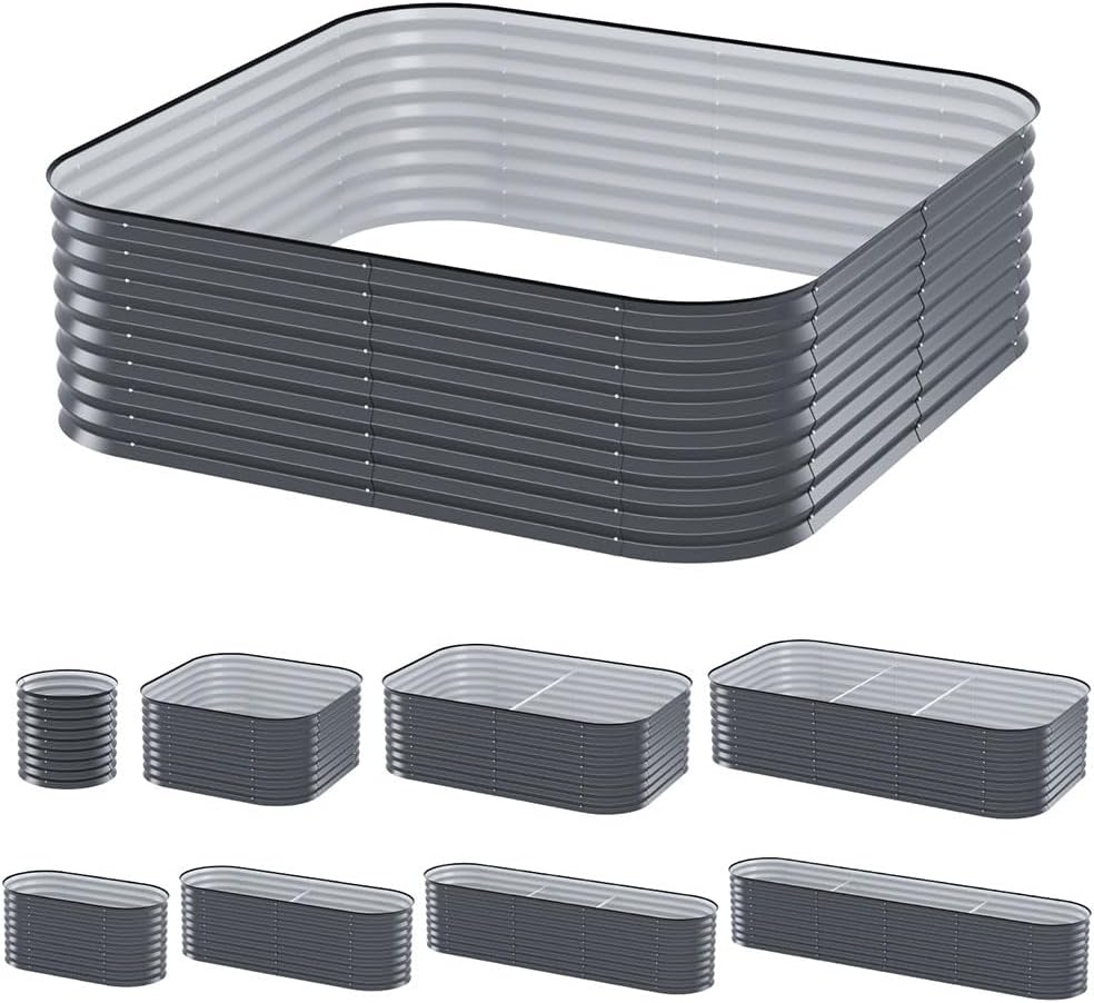 Green Fingers Garden Bed 9 in 1 Modular Planter Box Raised Container 56CM Height image number 3