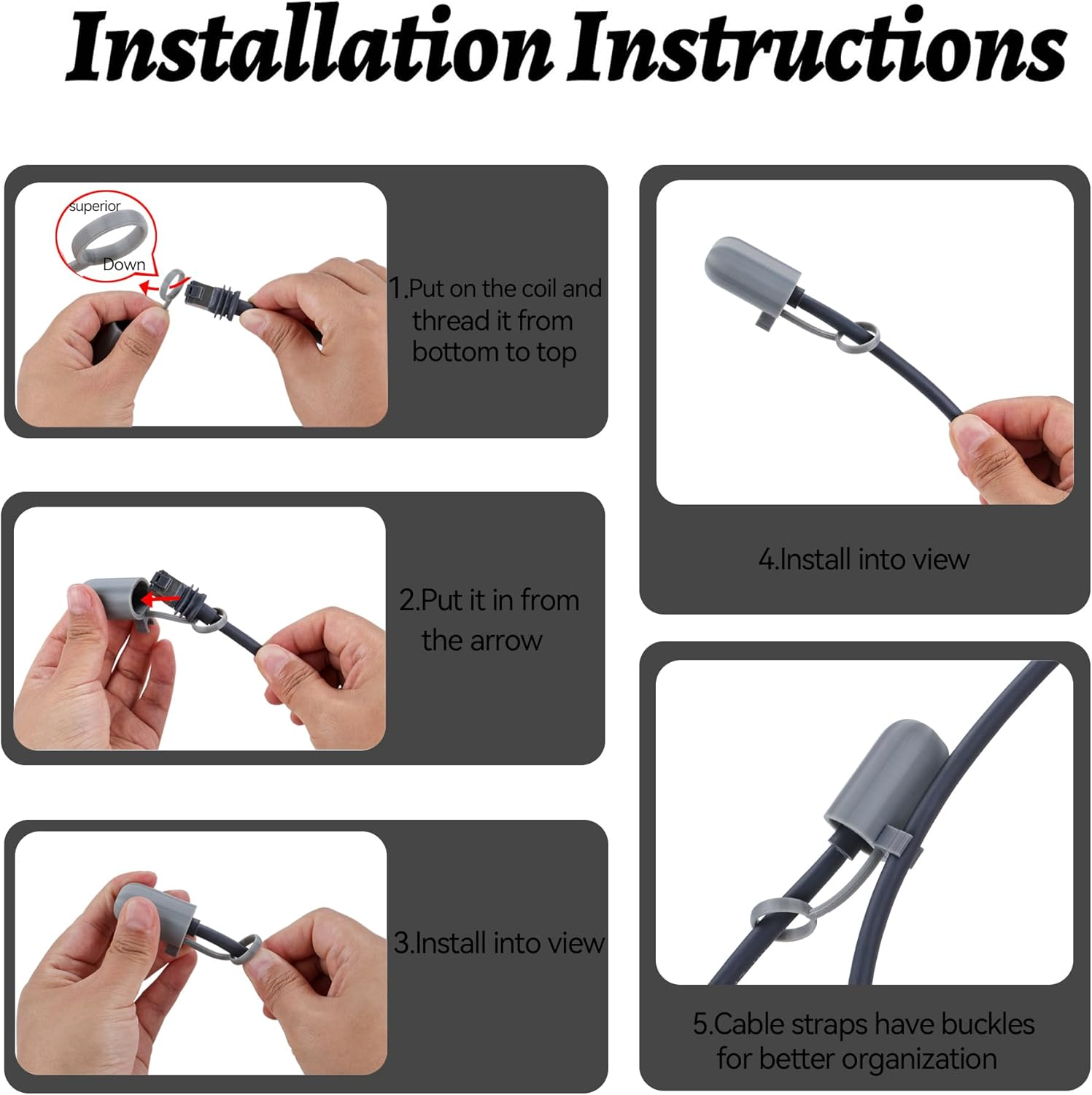 Outrails Starlink Gen 3 Cable Silicone Caps Starlink Gen3 Cable Plug Protective Caps Starlink V3 Accessories Silicone Caps Router and Antenna Ends Durable Dust Plug Caps Storage and Organization image number 3