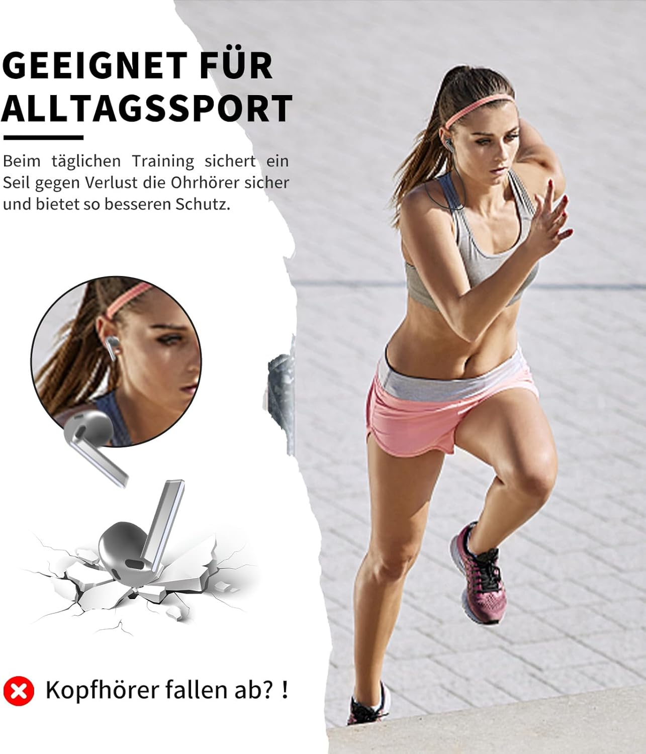 Compatible with Anti-Lost Strap for Galaxy Buds 3, Compatible with Samsung Galaxy Buds 3 (2024) Wireless Bluetooth Earbuds Neck Rope, Headphones Sports Silicone Holder Band Strap (Black) image number 4