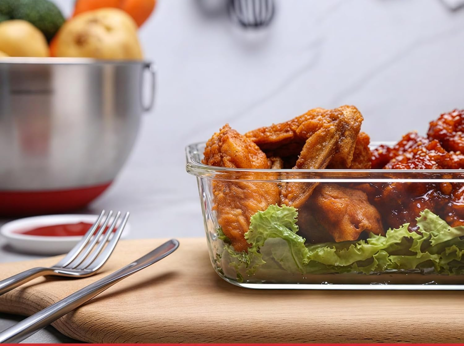 LIKHOPER Glass Food Storage Containers Set of 10 &ndash; 5 Small (370Ml) + 5 Large (1040Ml) Square Meal Prep Boxes with Lids, Leakproof Design for Lunch, Fridge, and Kitchen Storage