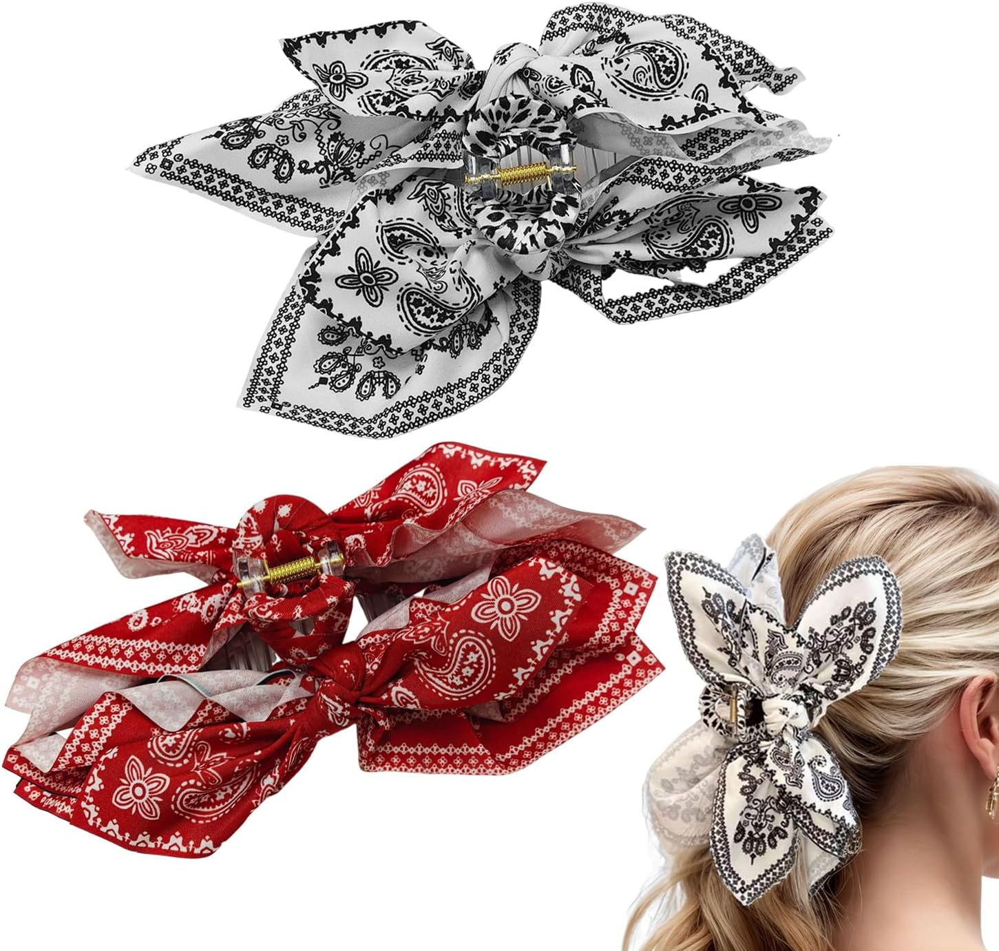 2 Pieces for Retro Hair Pins for Women, Bow Hair Pins, Fashionable and Personalised Hair Accessories, Creative Design Hairpins, Hairstyle Accessories. image number 4