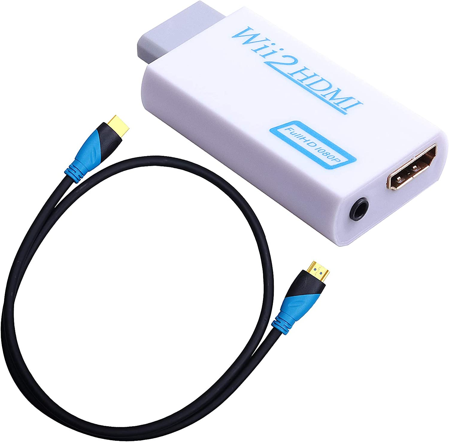 Wii to HDMI Converter Kinstecks Wii HDMI Converter with 1080P/720P Video Output and 3.5Mm Audio + 1M HDMI Cable for Wii (White) image number 4