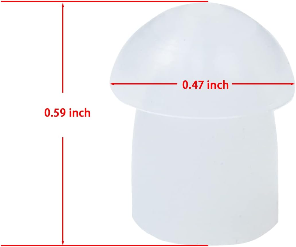 100 Pack Replacement Mushroom Earbud Ear Tips for Baofeng Motorola Kenwood Cobra Two Way Radio Transparent Acoustic Tube Earpieces image number 3
