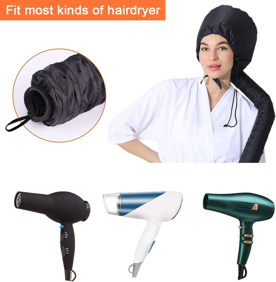 Bonnet Hair Dryer Hood Hair Dryer Bonnet Attachment Cap for DIY Hair Deep Conditioning Treatment Hair Care