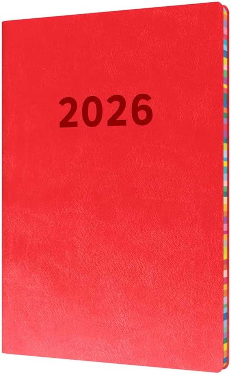 Collins - Edge Rainbow 12 Month 2026 Diary/Planner, Week to View, A5 Soft Cover - Red image number 4