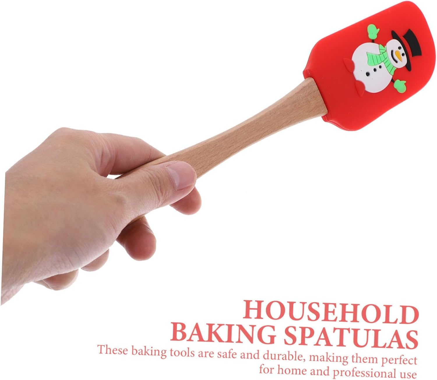 10Pcs Professional Baking Scrapers Silicone Baking Spatulas for Christmas Cake Reusable Scrapers Household Wear-Resistant Cake Convenient image number 6