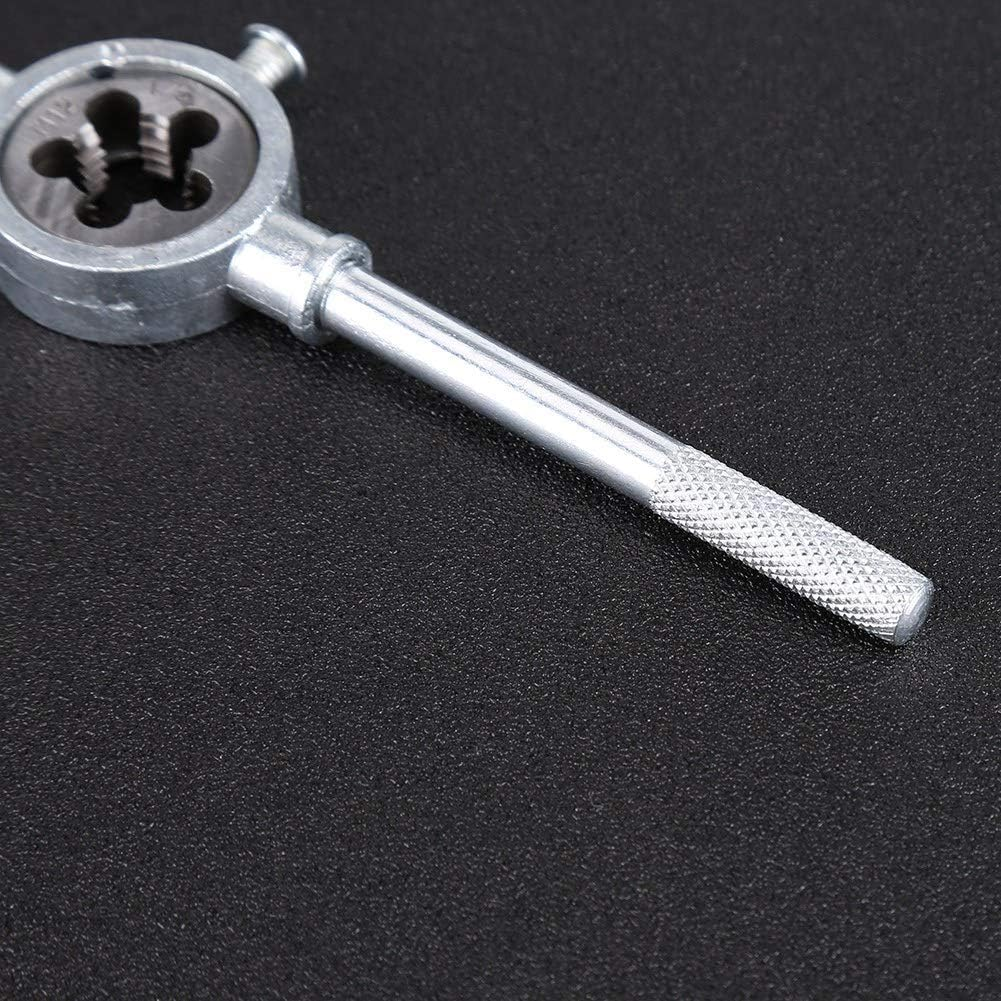 Metric Tap & Die Set Tap and Die Set, 12Pcs M6- Screw Nut Thread Taps Dies with Wrench Handle Hand Tool Kit image number 6