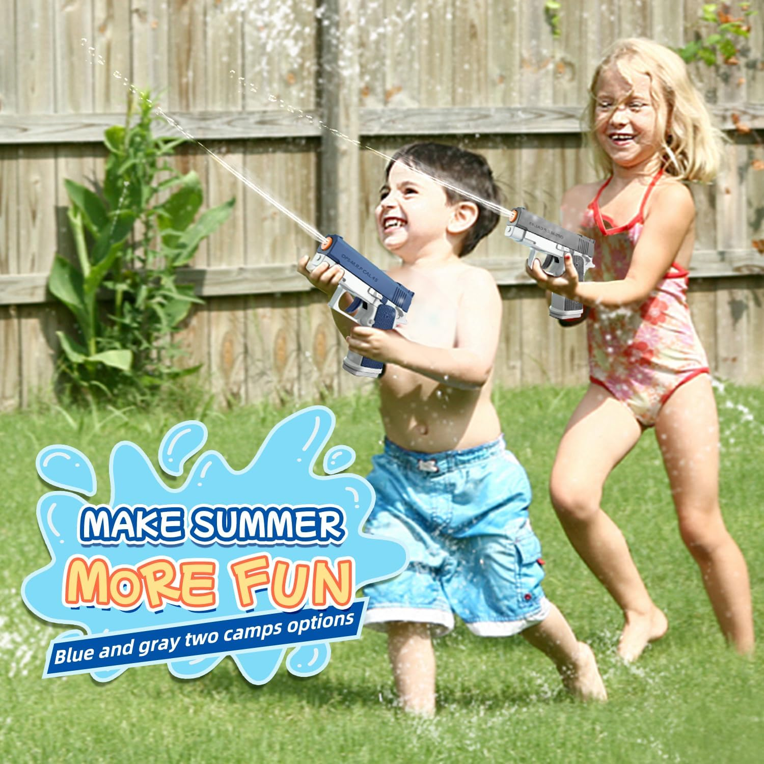 Water Gun for Kids, 2 Pack Squirt Guns Cool Small Manual Water Soaker Gun Summer Swimming Pool Beach Water Fighting Toys Water Pistol Toy Gifts for Boys Children