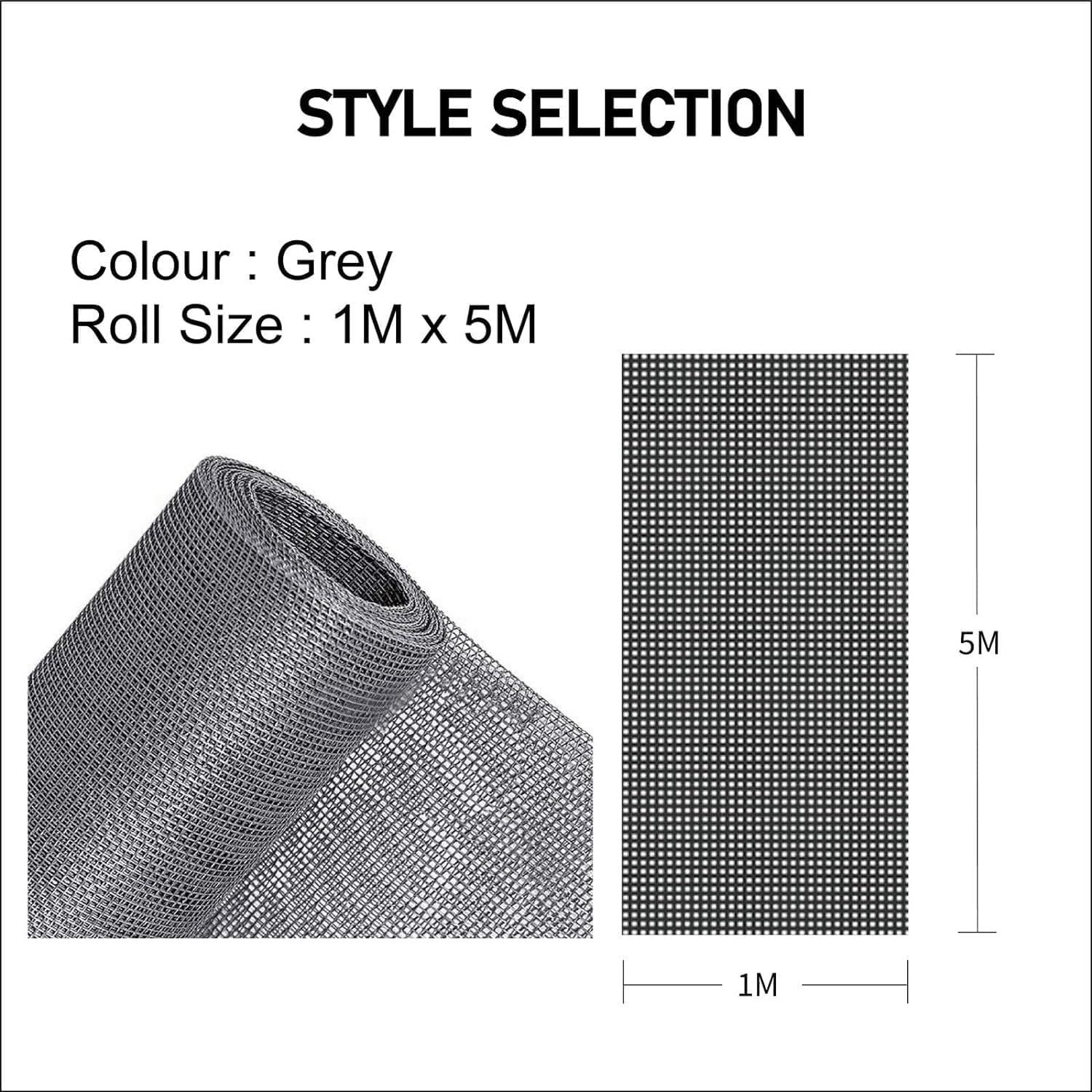 LEDON Fiberglass Insect Screen Flyscreen Roll Fiberglass Mesh Fly Screens Doors Window Net Insect Mesh Fly Screen Mesh Insect Screen (Grey) image number 4