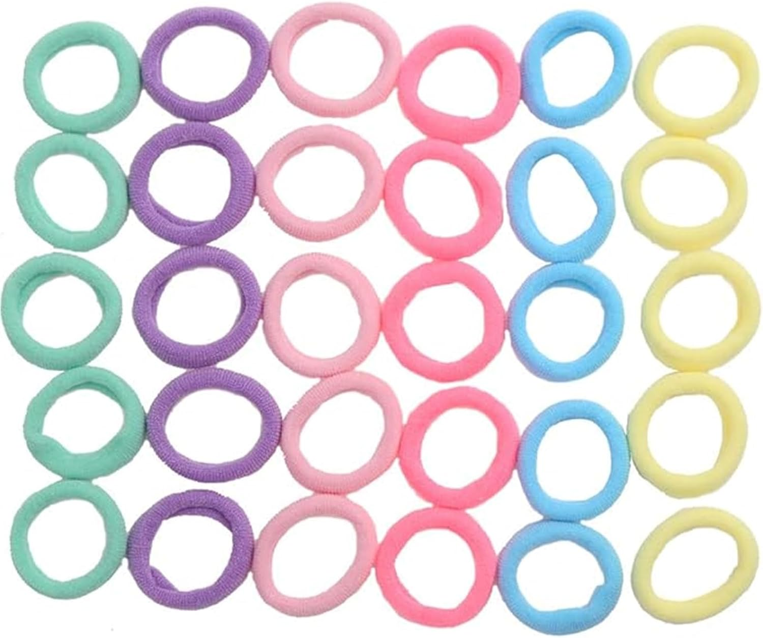 100 Pieces Candy Colors Hairbands,Baby Elastics Hair Ties,Mini Hairbands for Baby Kids and Girl Kids image number 1