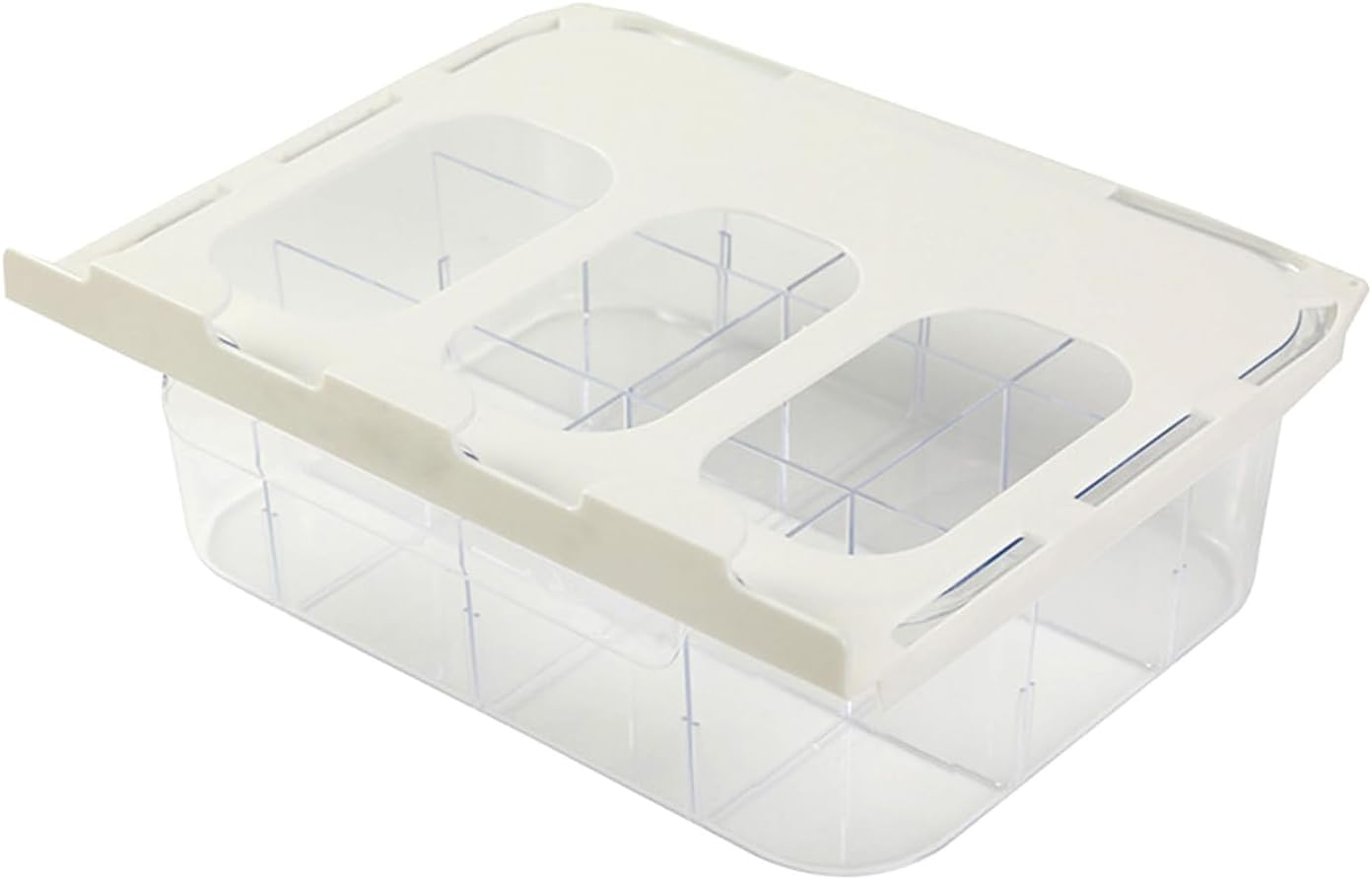 Betterlifewj Underwear Storage Box. Simple Transparent, Shelf Pull-Down Drawer with Partition. Store Socks, Underwear, Bras, Ties. image number 2