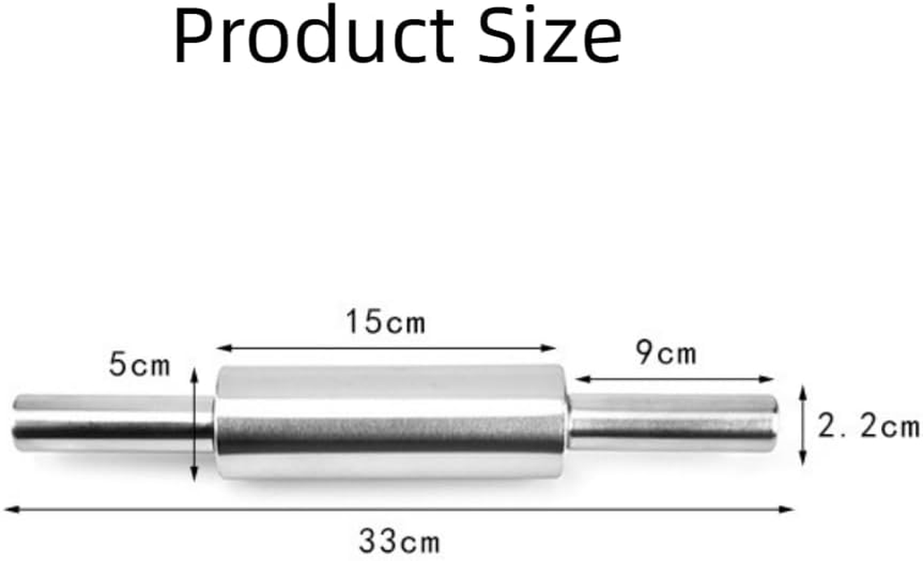 Stainless Steel Rolling Pin,Long Dough Roller for All Baking Needs image number 1