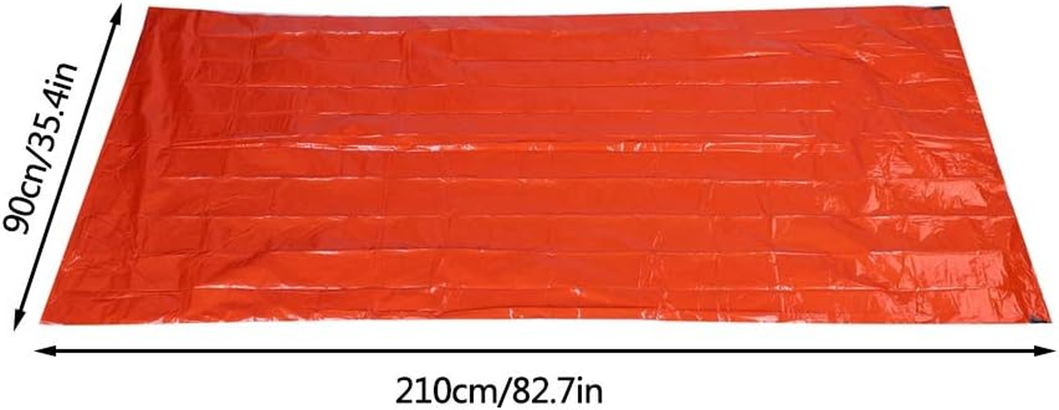 Emergency Sleeping Bag Waterproof Lightweight Thermal Bivy Sack Blanket Extra Thick Shelter Sack Cover Survival Kit Portable Reflective Reusable PE Tent for Camping Hiking Outdoor Orange image number 2