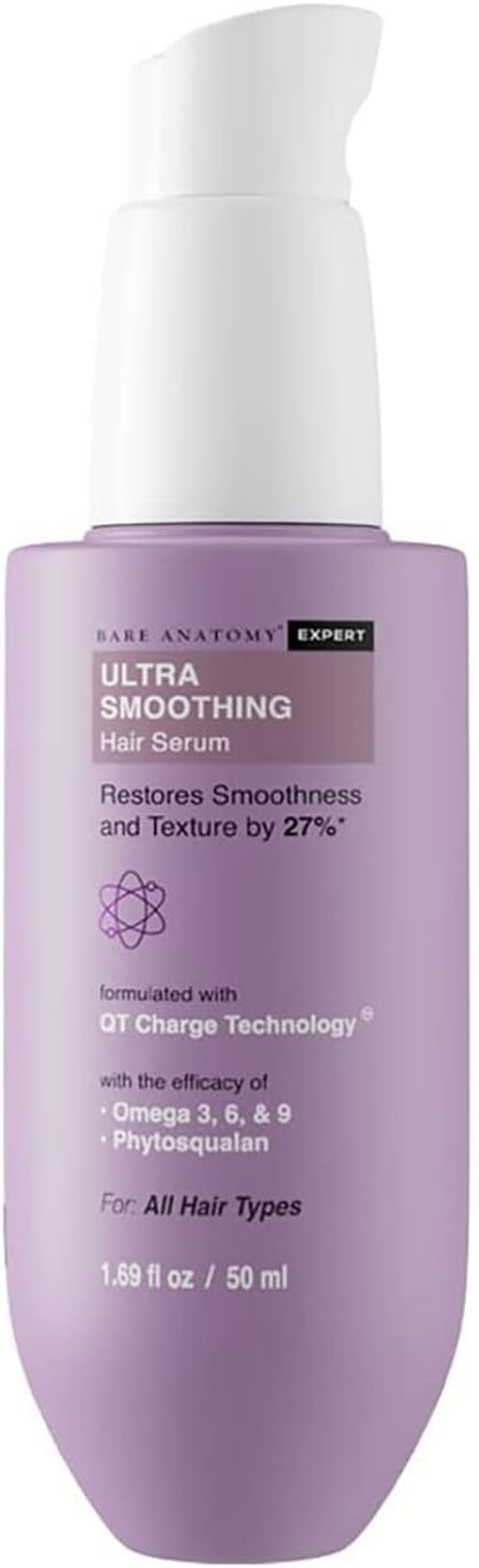 Bare Anatomy Expert Ultra Smoothing Hair Serum | Smoothens, Repairs and Strengthens Hair | for Damaged, Dull Hair | 45 Ml