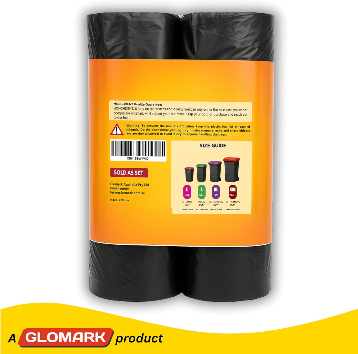 240L Extra Heavy Duty Council Bin Liners, Fits 240L Wheelie Bin, Large Strong Garbage Bags, Extra Strong Rubbish Bags for Outdoor Trolley Bins, 50 Bags Value Pack image number 5