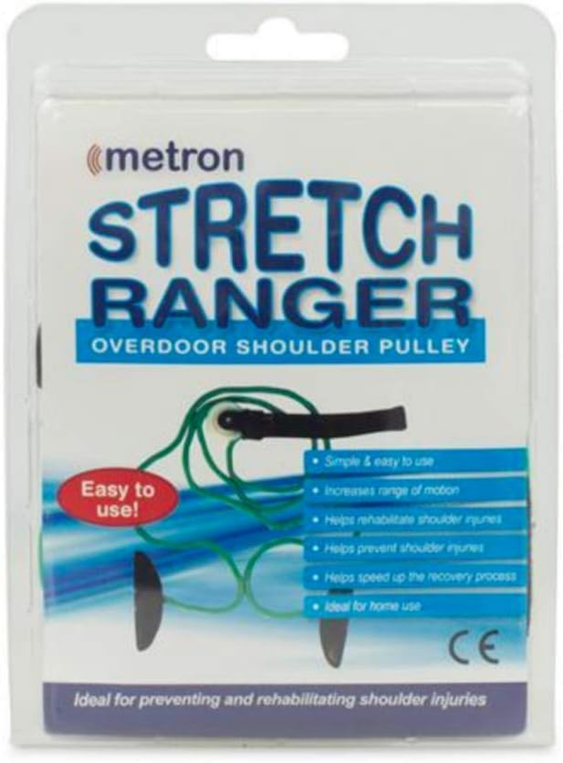 Metron Stretch Ranger Overdoor Shoulder Pulley, Increases Range of Motion, Strengthen Muscles to Help Prevent Shoulder Injuries, Simple and Easy to Use Ideal for Home Use, Speeds up Recovery Process, Over-The-Door Pulley