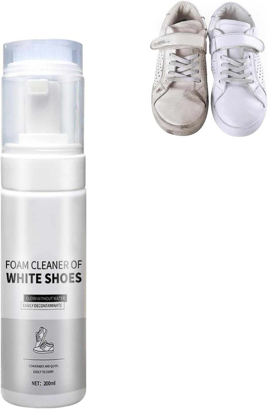 Shoe Cleaner Kit, White Shoe Cleaner Foam, Used to Remove Stains on Sports Shoes, Tennis Shoes, and Leather Shoes(6.76 Oz) image number 4