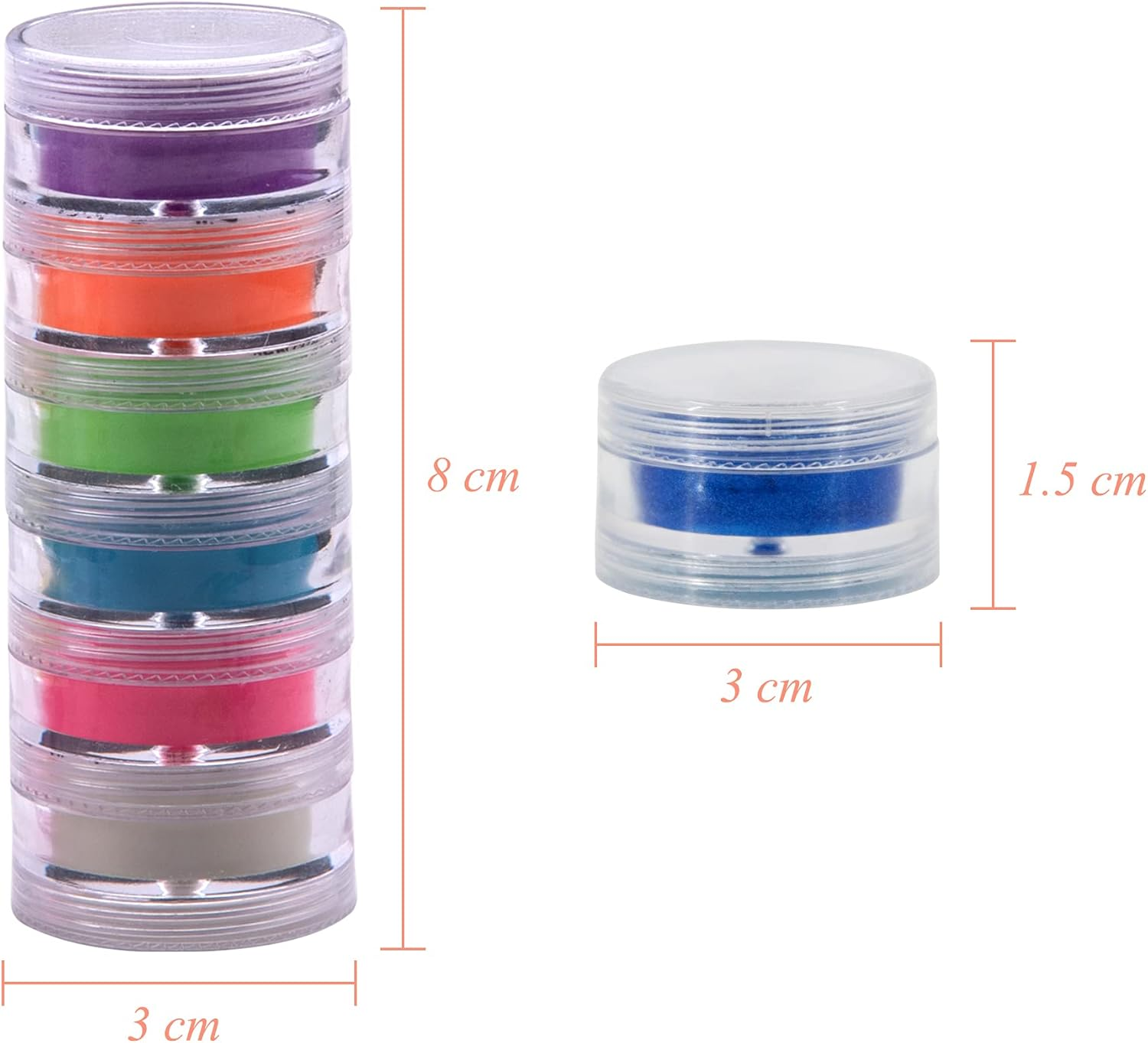 Duufin 36 Colors Pigment Nail Powder Colorful Luminous Pigment Powder Iridescent Pearlescent for Nail Art, Body and Crafts image number 4