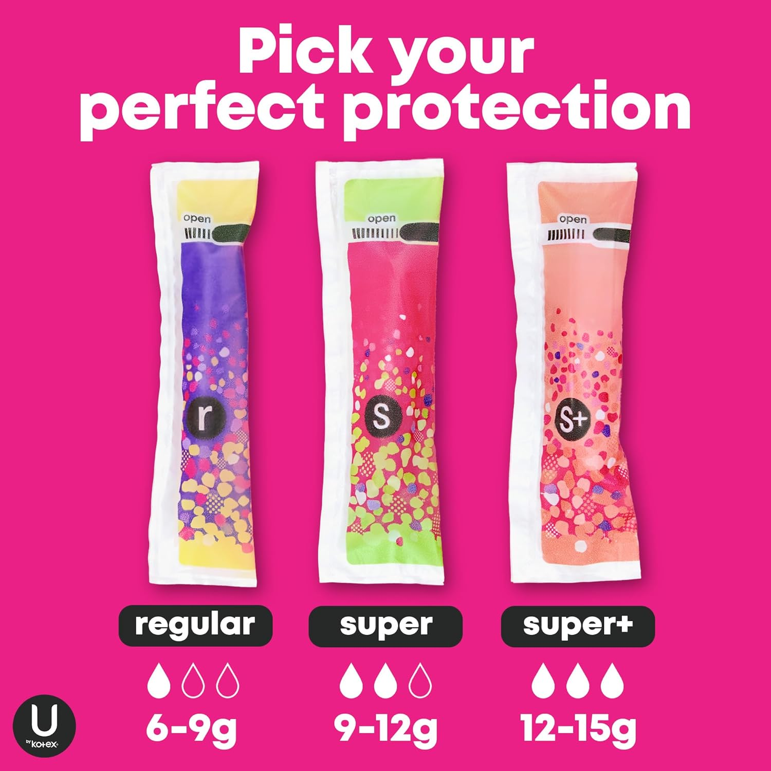 U by Kotex Click Compact Tampons, Super, Unscented, 192 Count (6 Packs of 32) (Packaging May Vary) image number 6