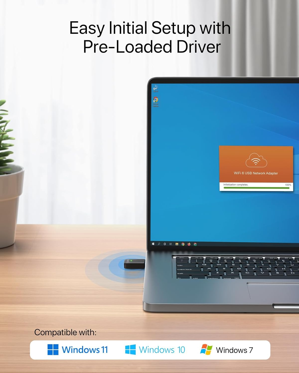 Brostrend Mini AX900 Wifi 6 USB Wifi Adapter for PC Desktop Laptop, Dual Band Wifi Dongle 5Ghz 600Mbps + 2.4Ghz 286Mbps, USB 2.0 Computer Network Adapter for Windows 11/10/7, Wireless Internet Dongle image number 3