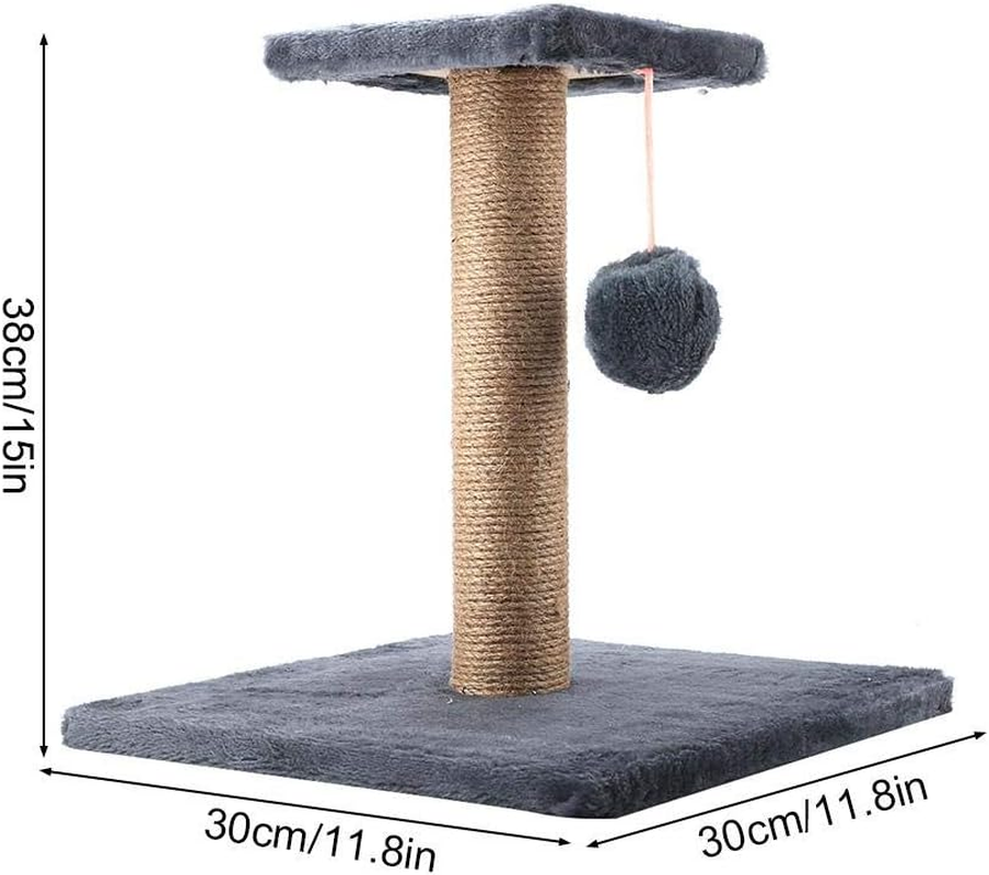EVTSCAN Pet Cat Scratching Post, Cardboard Toy Claw Scratcher with Sisal Rope Small Cat Trees for Young and Adult Cats(深灰色) image number 5