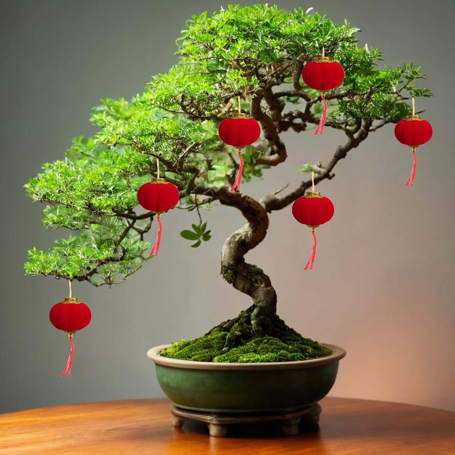 Mini Hanging Red Lanterns for Chinese New Year Decor, 16-Pack Lucky Festival Lanterns for Spring Festival, Lunar New Year & Party Decoration image number 1