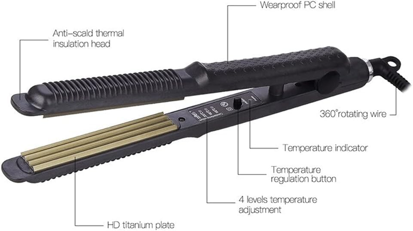 Professional Corrugation Fluffy Hair Styler Wave Corrugated Iron Electronic Hair Crimper Irons Beauty Styling Tool image number 6