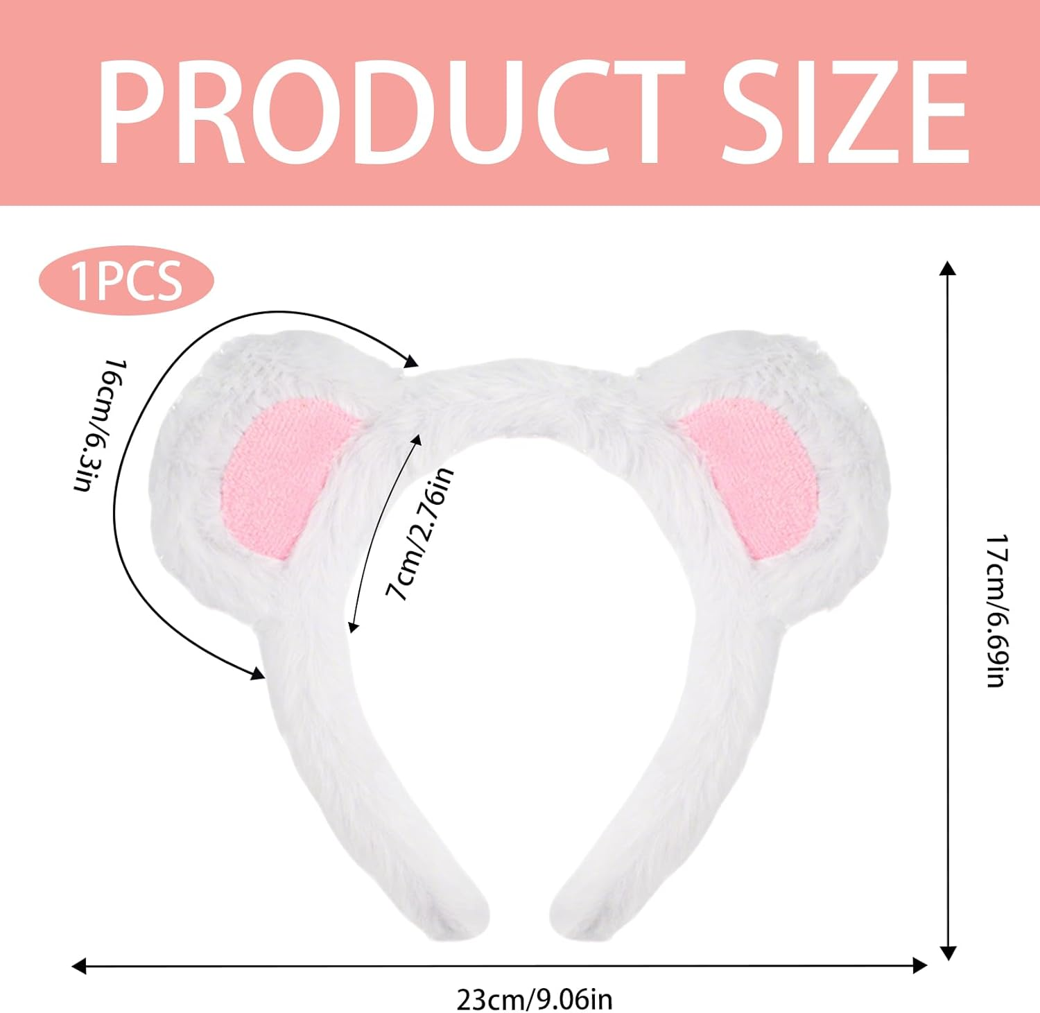 HDBHBH Brown Bear Ears Headband - Cute Fluffy Brown Bear Ears Headband for Adults - Animal Ear Costume Accessories for Halloween Cosplay Party, Christmas, Birthday & Daily Dress Up image number 5