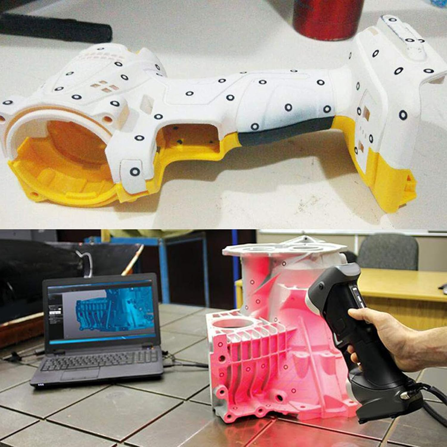 10 Sheets 3 Mm 3D Scanning Marker, 3D Tracking Dot Reference Point Markers for 3D Scanning, Inner 3 Mm, Outer 6 Mm, 10 Sheet, 560 Points image number 1