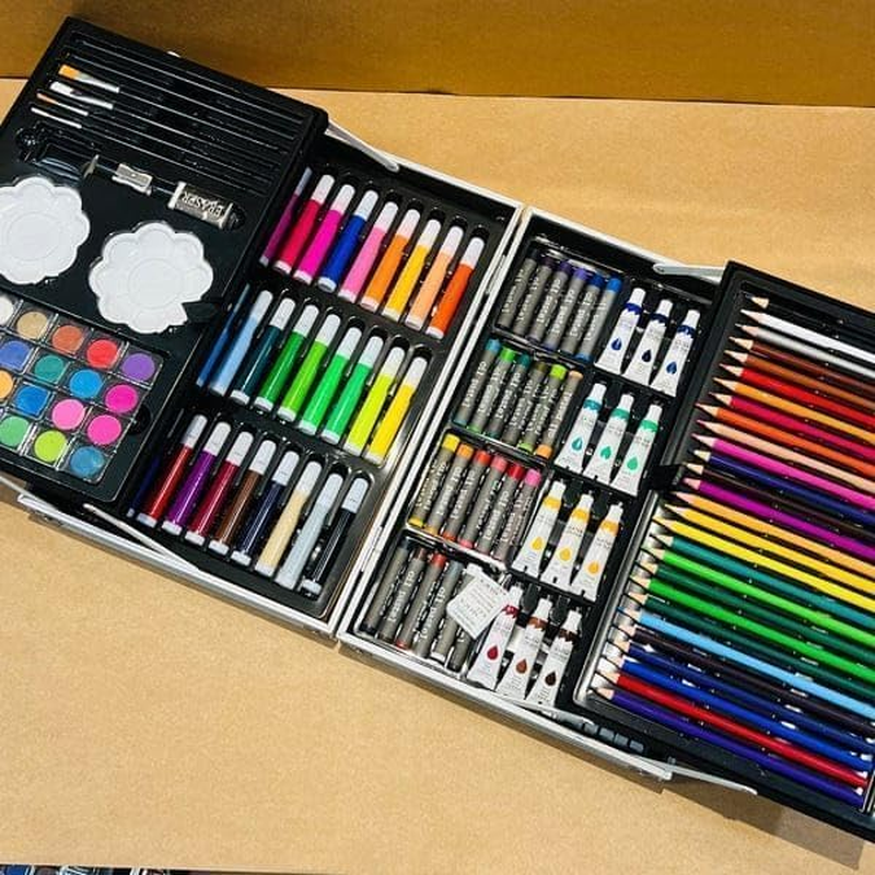 Art Supplies, 145-Pack Art Set Crafts Drawing Painting Kit with Colored Pencils, Markers, Crayons, Paints, Canvas, Art & Craft, Gift Box for Artist Beginners. image number 5