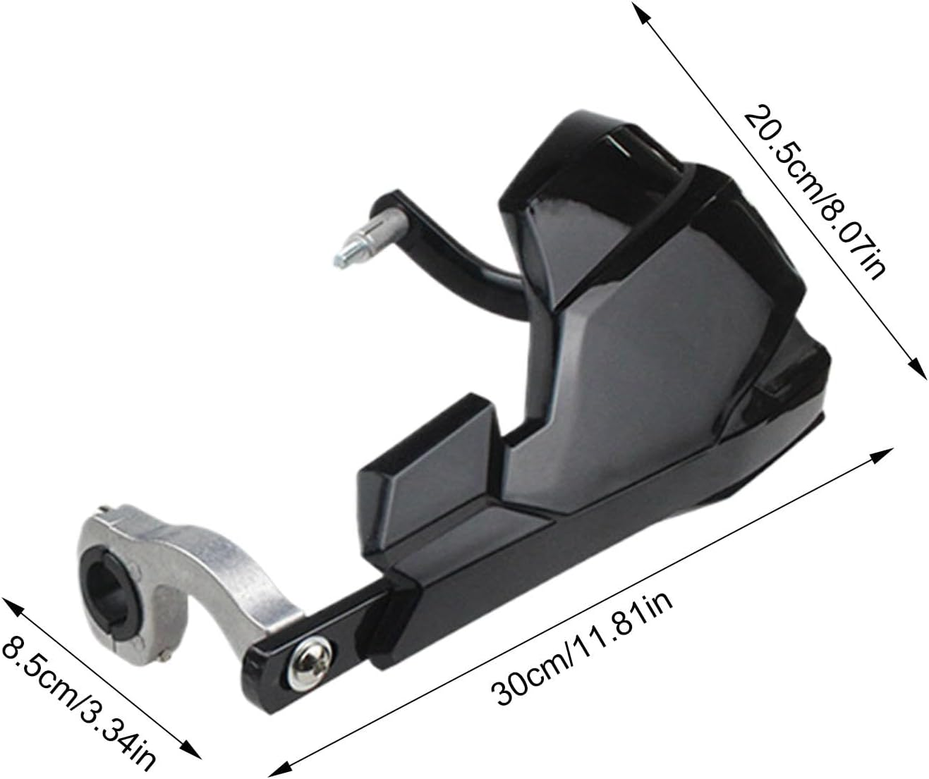 Motorcycle Handguards - Motorcycle Handlebar Brake Lever Protection Hand Guard,Motorbike Protective Equipment, 1 Pair Aluminum Alloy Shield for Motocross ATV image number 3