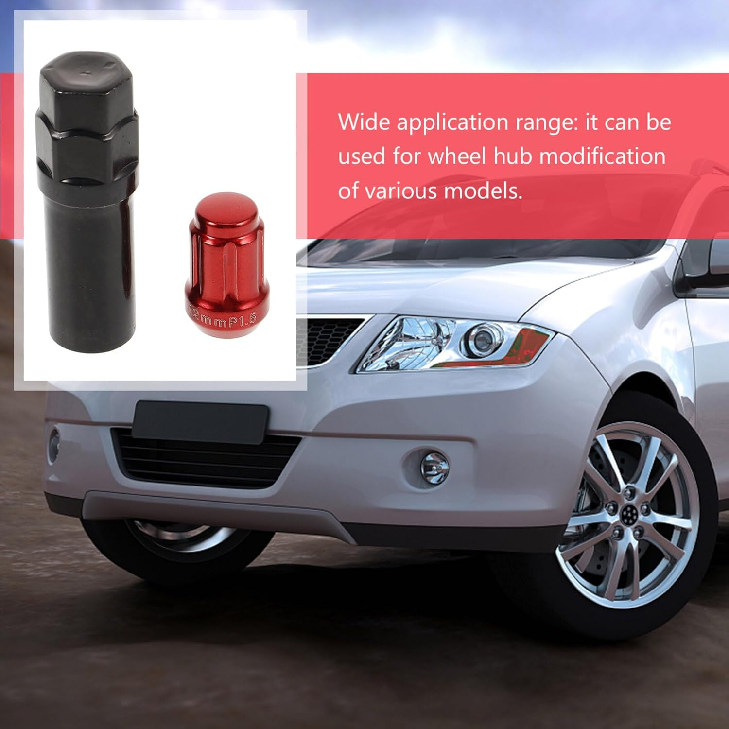 MUCKLILY 20Pcs Car Wheel Lug Nut Covers Tire Hub Caps for Automotive Lug Nuts Replacement image number 5