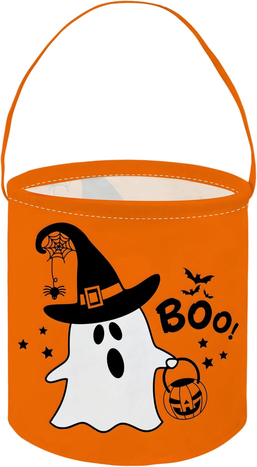 ESSME Halloween Bucket, Trick or Treat Buckets for Halloweens Party Supplies, Candy Buckets, Kids Bucket for Girls and Boys.(Halloween Dinosaurs)
