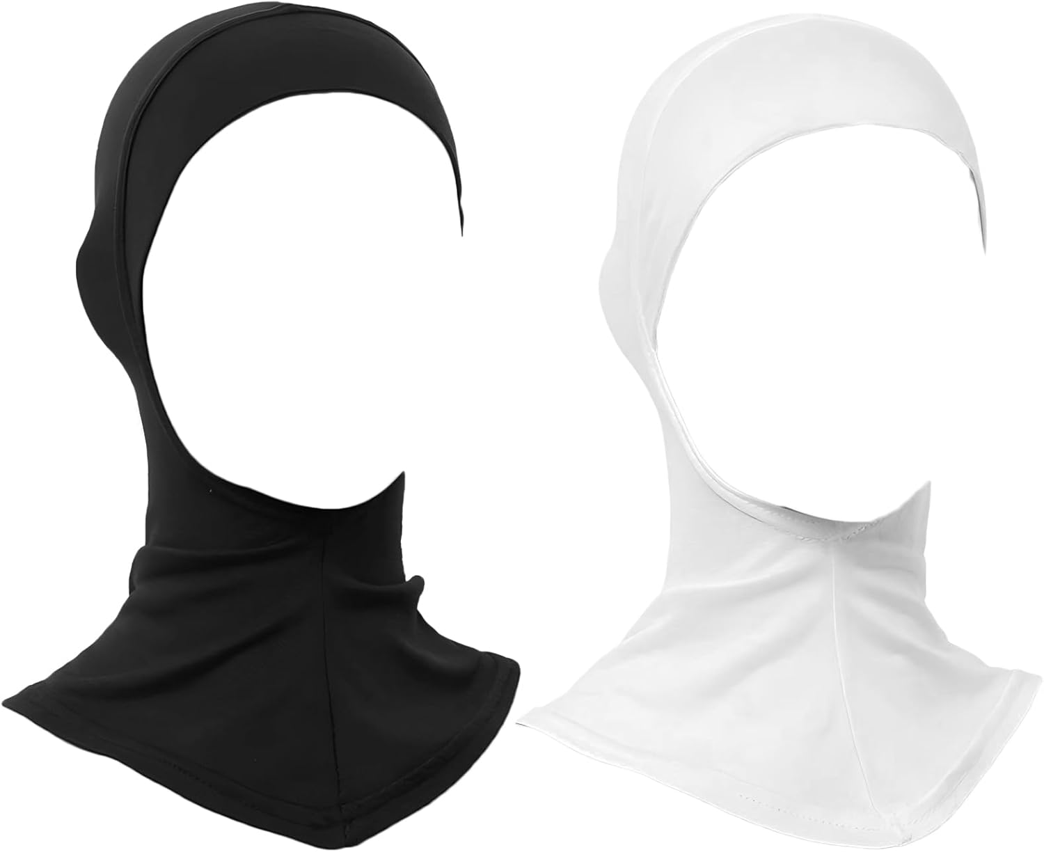 CENZICOM Hijab Cap for Women, 2 Pack, Adjustable Turban with Full Neck Coverage, Stretchy image number 5