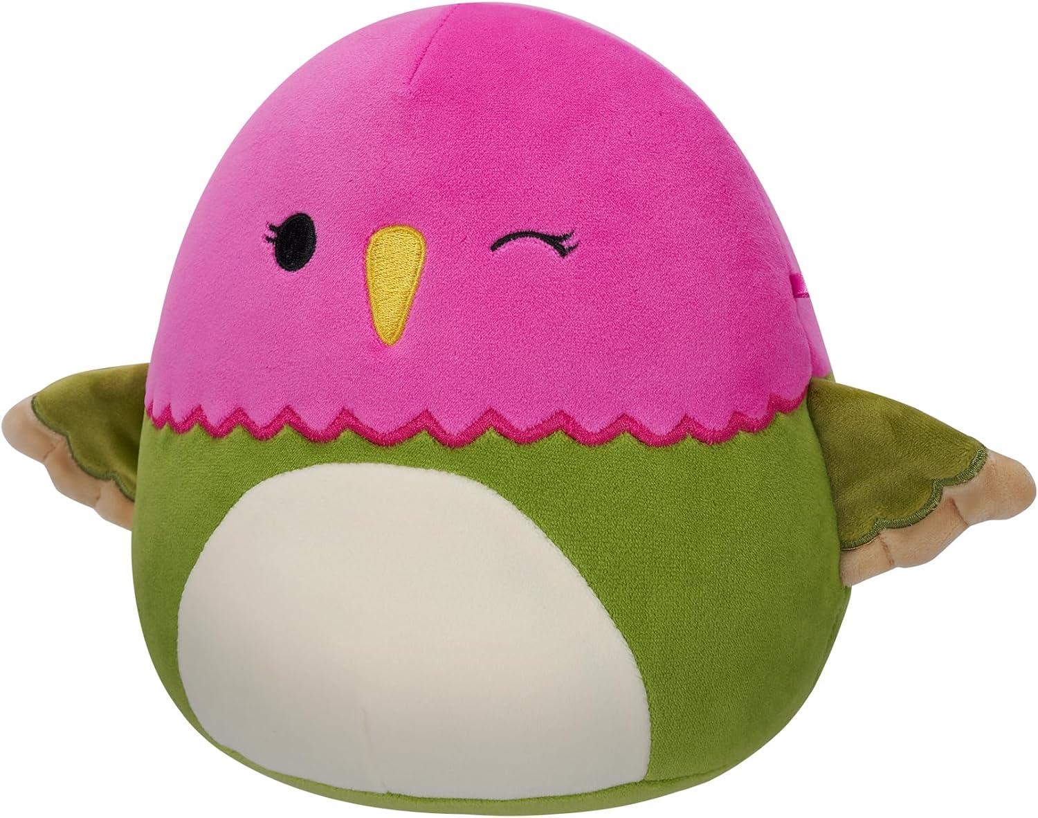 Squishmallows SQCR05380 7.5-Inch-Na'Lma the Pink and Green Winking Hummingbird, Multicolour image number 6