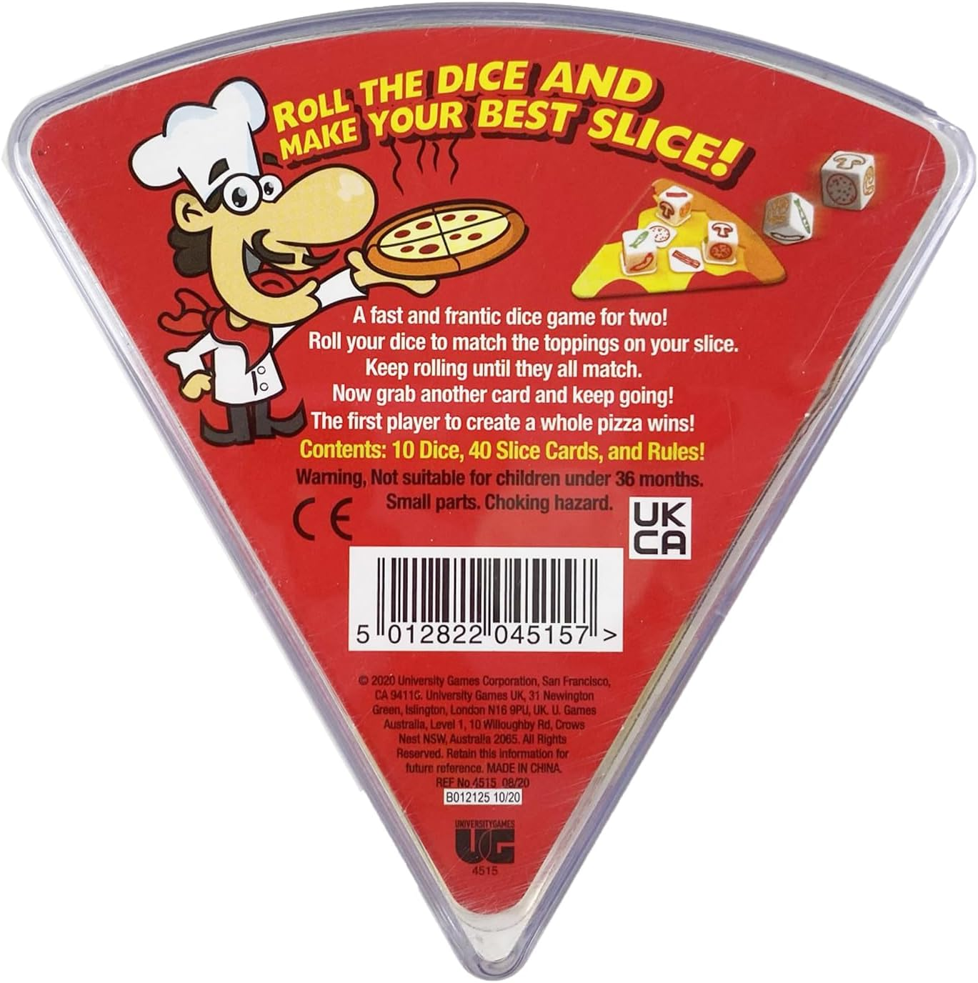 University Games Pizza Party Dice Game image number 1