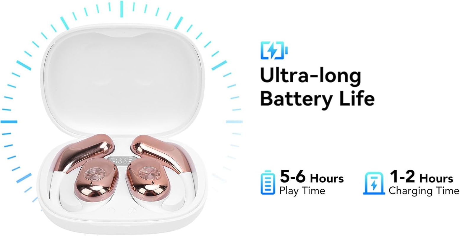 Language Translator Earbuds, Two Way Real Time Translation in 144 Languages, HD Clear Calls, Translation Earphones with APP for Travel Business Learning (White Gold)