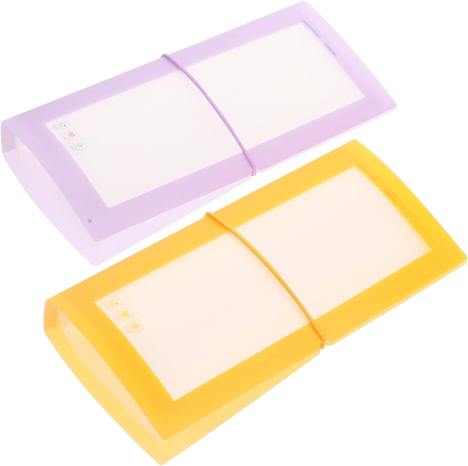 TEHAUX 2Pcs Sticker Collecting Album for Organizing Stickers Tickets Stamps Large Capacity Book Macaron Colors Yellow for Students and Enthusiasts image number 5