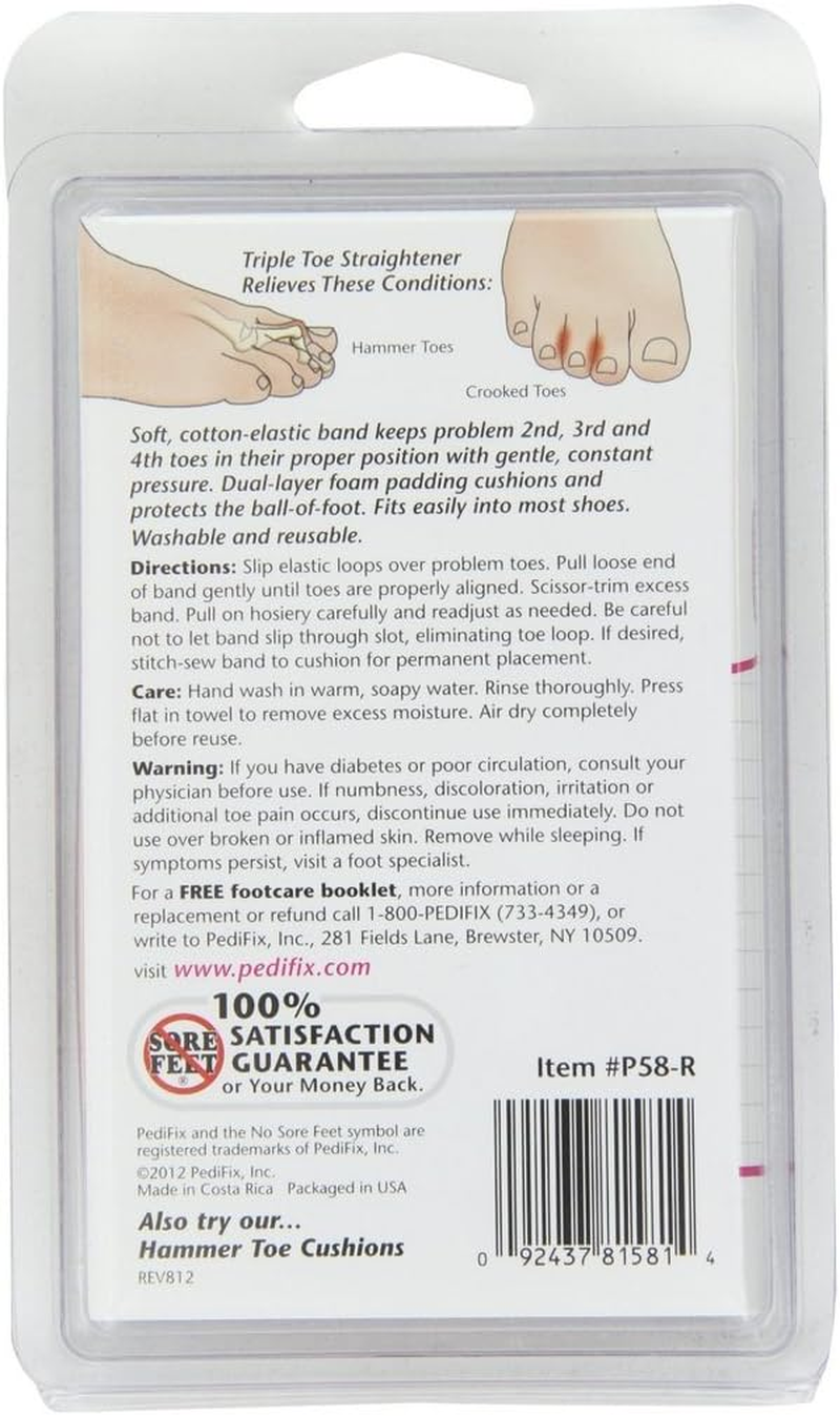 Pedifix Triple Toe Straightener, Right Foot image number 1