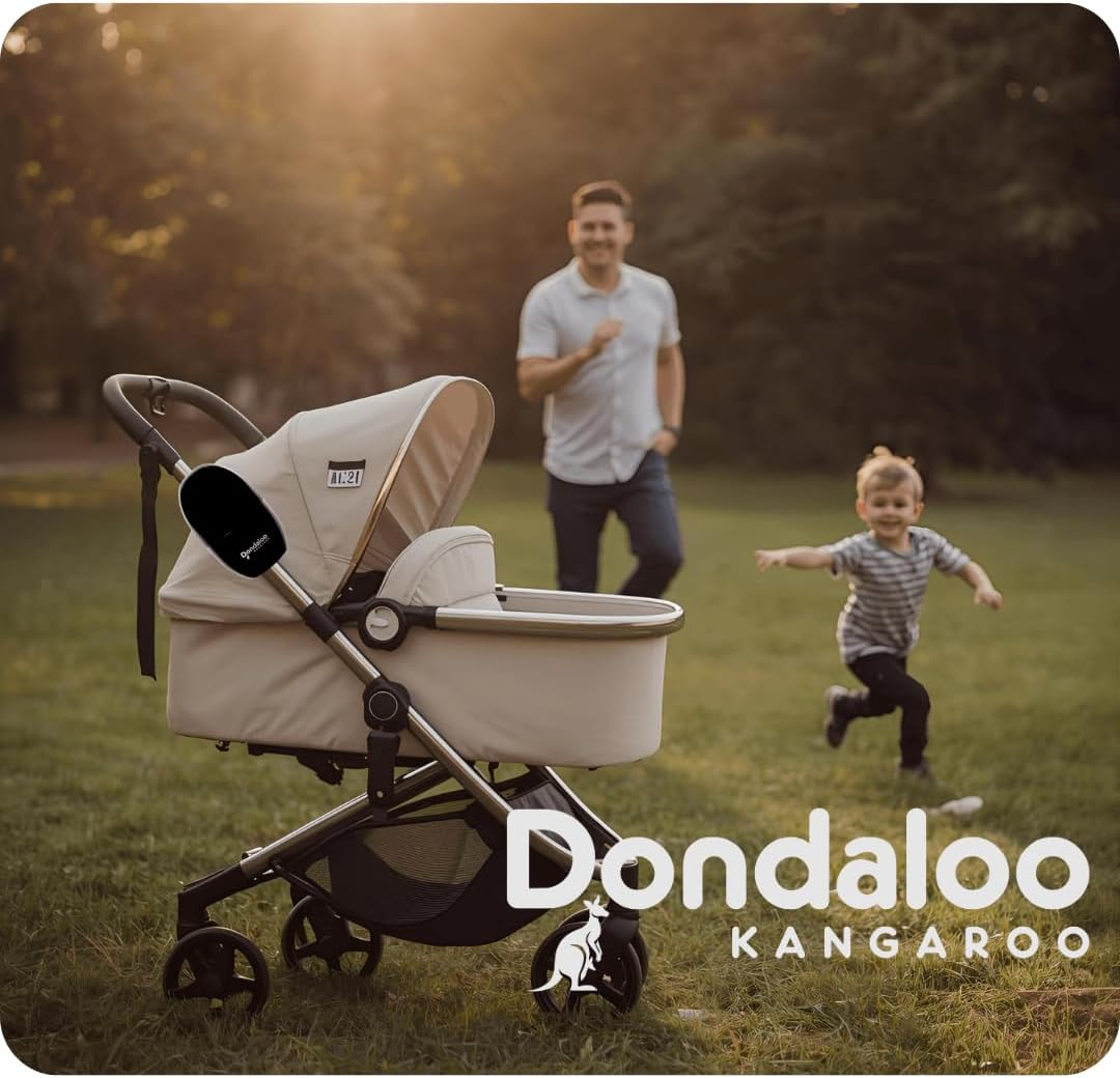 Dondaloo Kangaroo Baby Rocker &ndash; Portable Sleep Aid with 5 Adjustable Speeds, Auto-Off Timer, USB-C Rechargeable &ndash; Hands-Free Rocker Gently Soothes Any Stroller, Pram or Pushchair